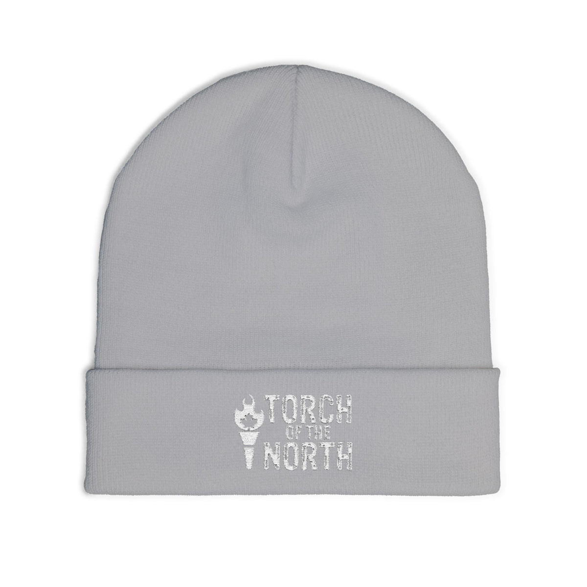 Torch of the North Embroidered Knit Beanie — Cozy Winter Hat