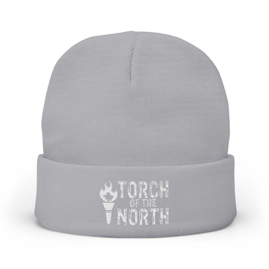 Torch of the North Embroidered Knit Beanie — Cozy Winter Hat